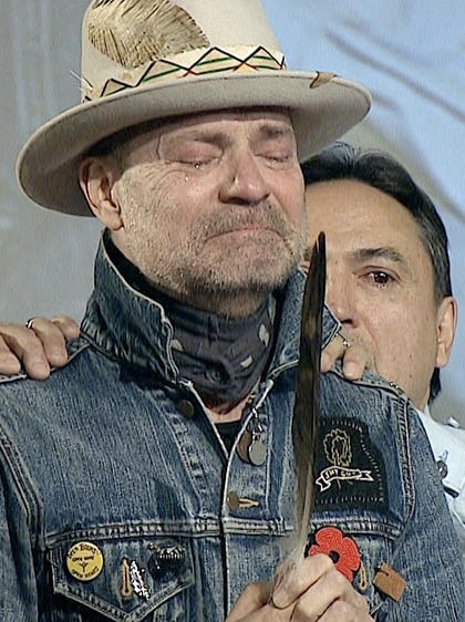 Gord Downie, the Tragically Hip lead singer and advocate for First Nations people was hailed at an Assembly of First Nations gathering in December 2016.