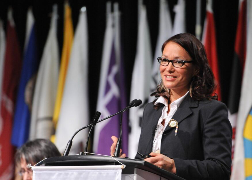 Waneek Horn-Miller addressing the Assembly of First Nations 2011 Special Chiefs Assembly