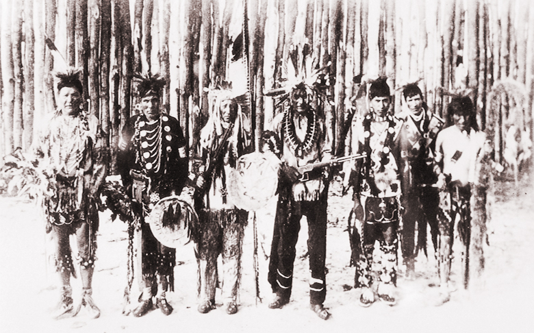 Anishinaabe men in traditional regalia. More than just an image, but a way of life.