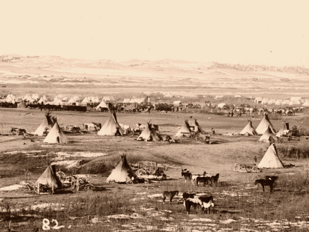 Sioux Camp southern Manitoba. Summer Gathering celebrating the relationship with mother earth, the people, and the traditional governance system that was taken away.