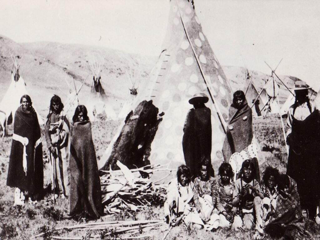 Blackfoot family in Southern Saskatchewan. A way of life that would see the way that they lived change drastically with the arrival of newcomers to Western Canada.